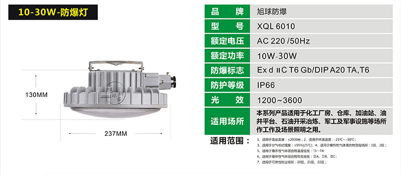 XQL2040LED防爆灯展示图