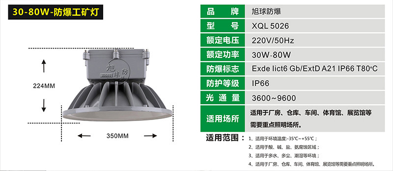 XQL5026LED防爆灯产品展示图